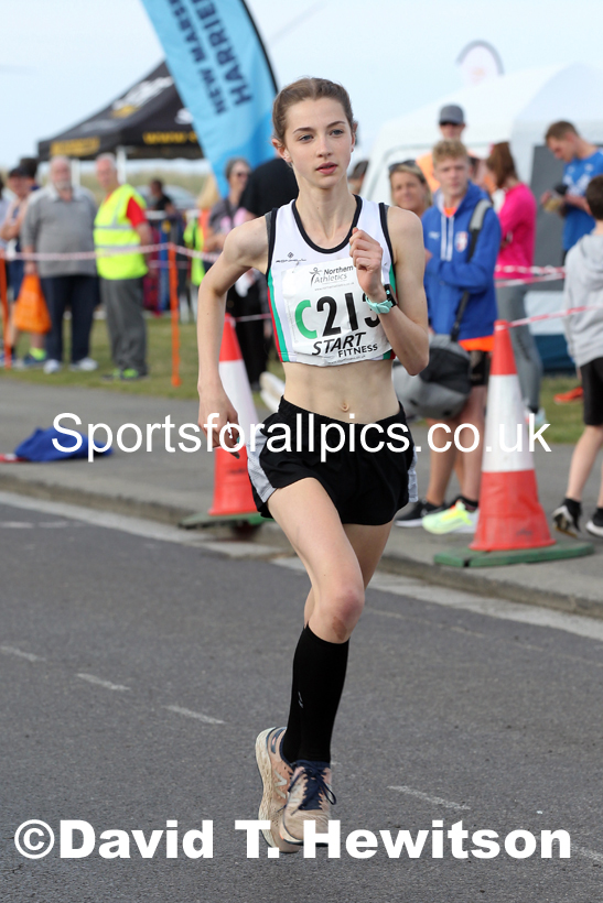 Senior womens 4 stage relay, 2021 Northern 6 and 4 Stage and Young Athletes Road Relays, Redcar. Photo: David T. Hewitson/Sports for All Pics